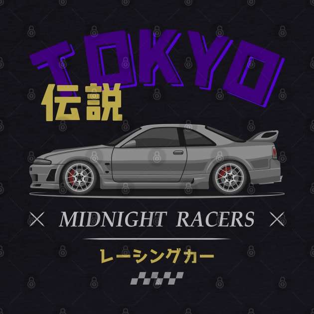 Midnight Racer Silver Skyline R33 GTR JDM by GoldenTuners